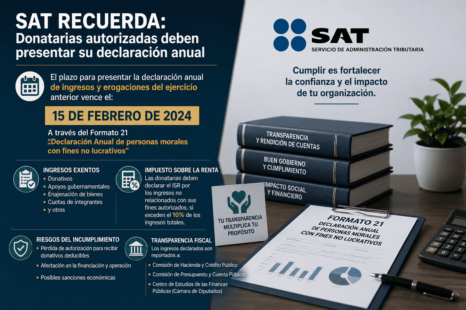 Última oportunidad para las donatarias autorizadas