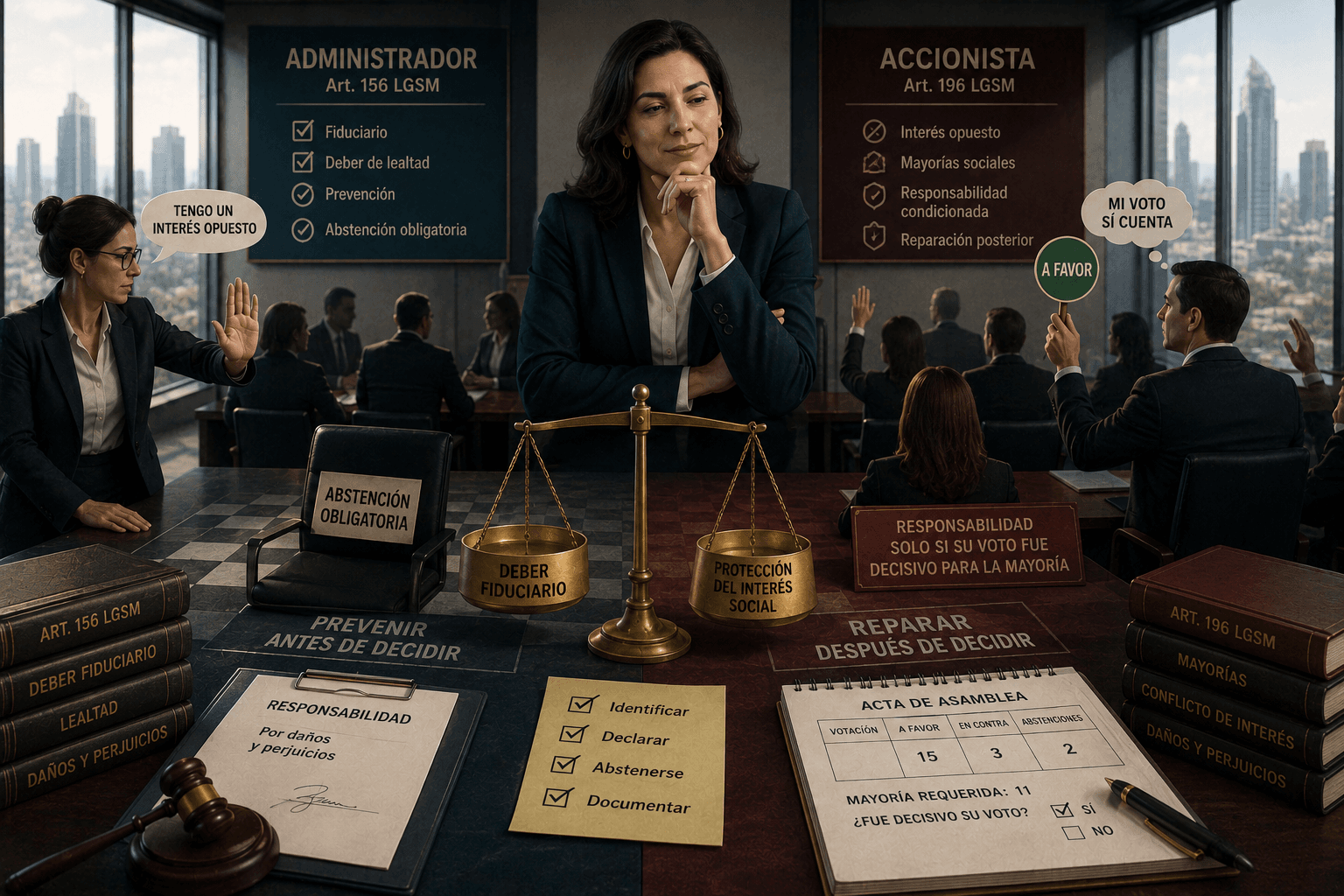 Interés opuesto: por qué el administrador se abstiene y el accionista sólo responde por daños