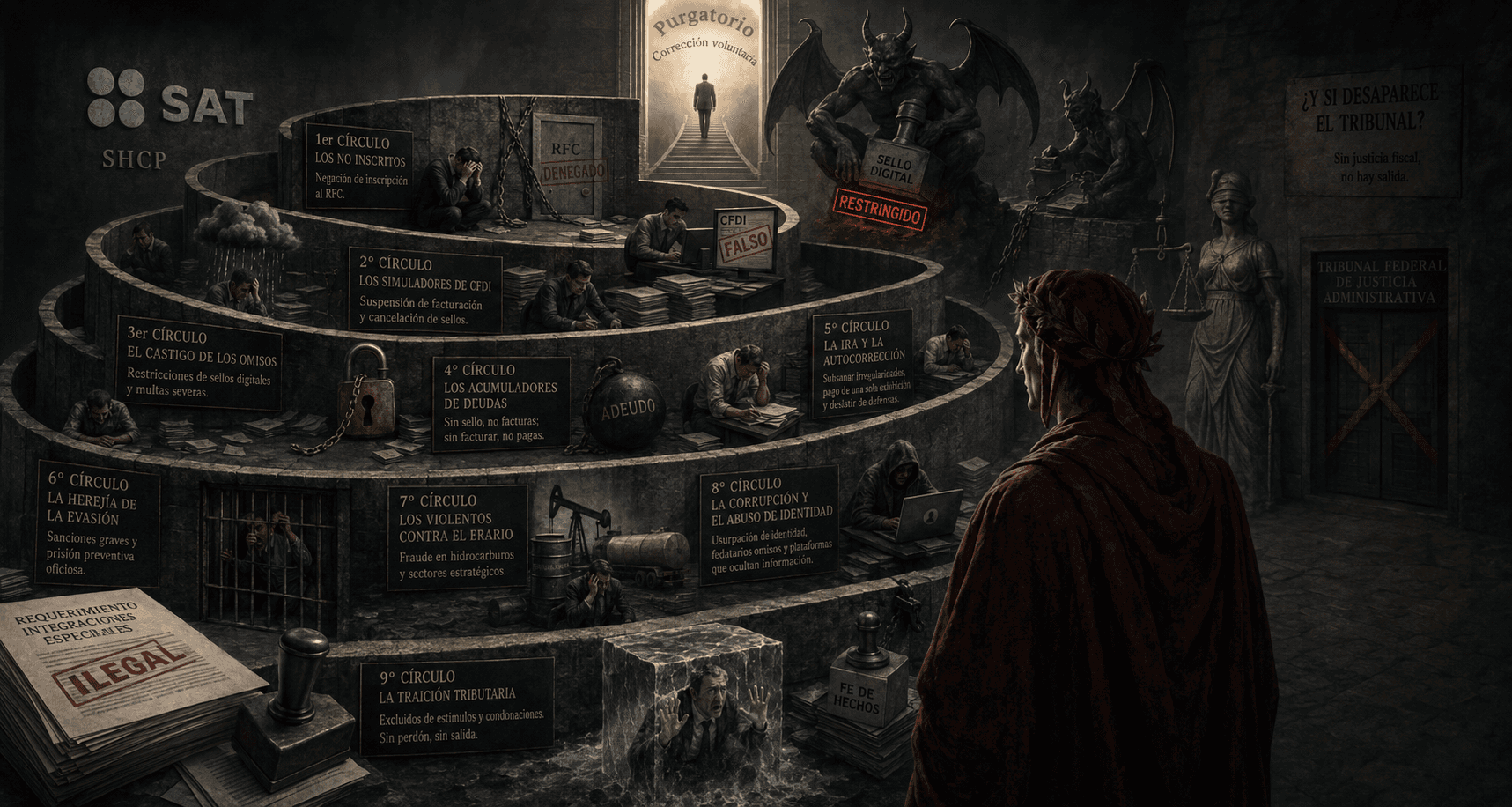 El Infierno Fiscal según Dante