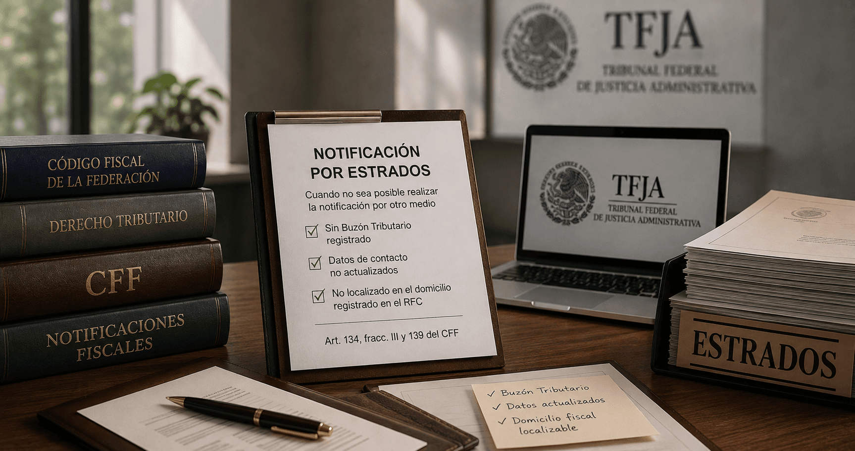 Legal la notificación por estrados en el caso de EFOS