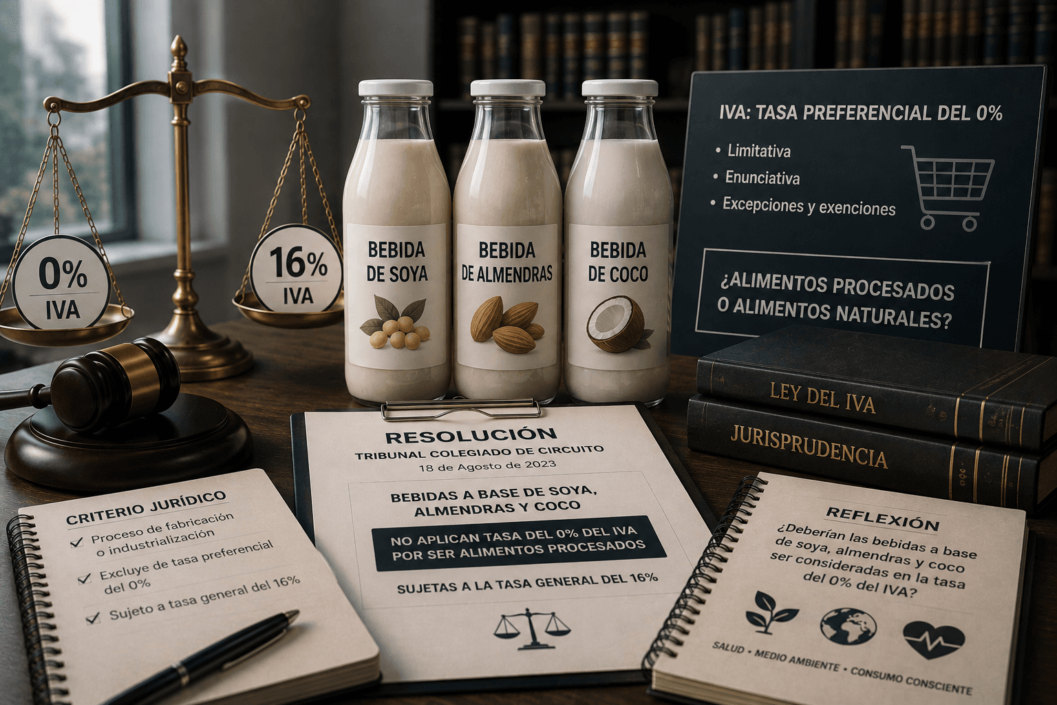 Bebidas a base de soya, almendras y coco ¿tasa general o 0% de IVA?