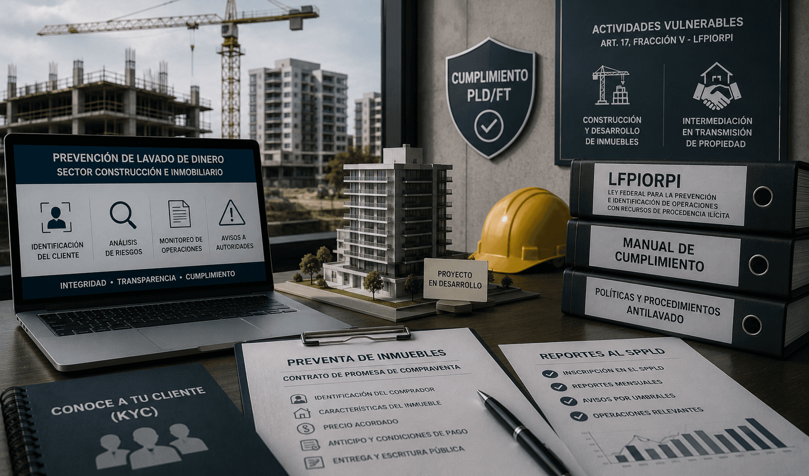 Servicios de construcción como actividad vulnerable en preventas