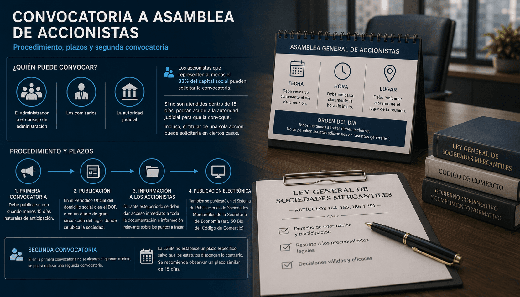 Cuidados para una convocatoria efectiva en asambleas generales de accionistas
