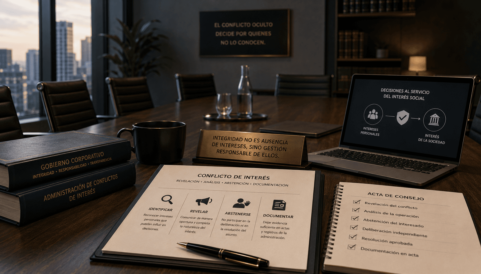 Cuando el interés personal entra a la sala del consejo