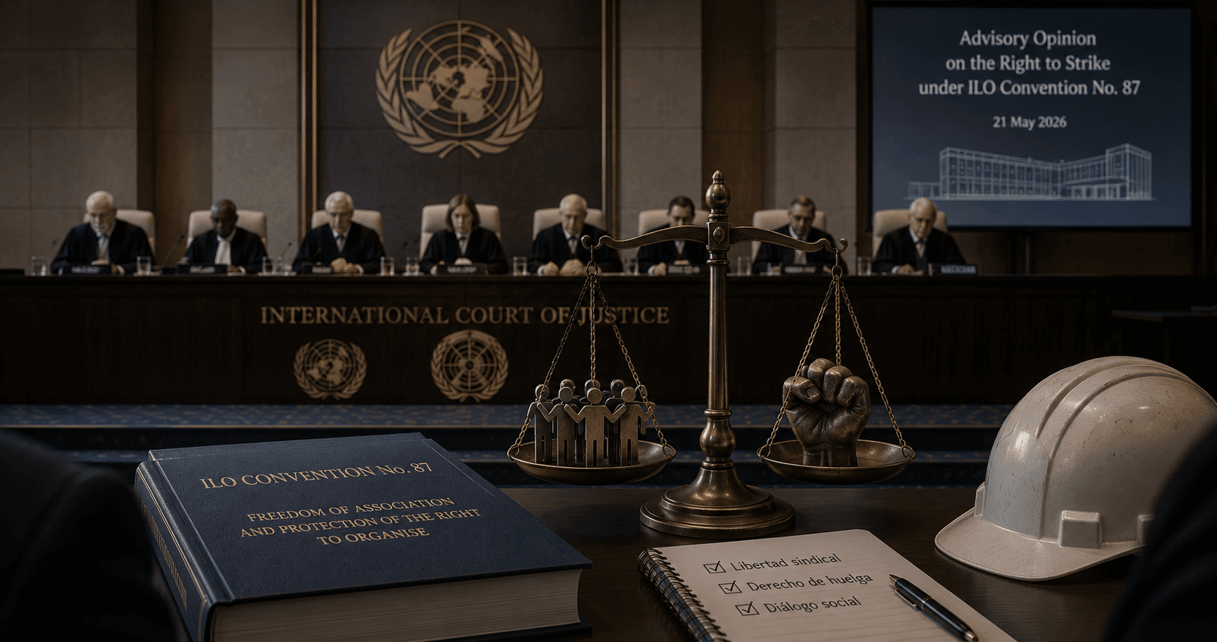 La CIJ reconoce el derecho de huelga como garantía del Convenio 87 de la OIT