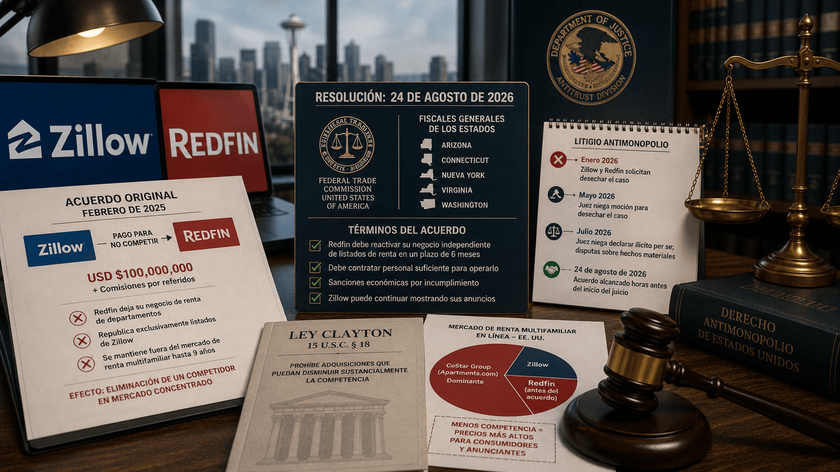 Cómo terminó la disputa antimonopolio entre Zillow, Redfin y la Comisión Federal de Comercio