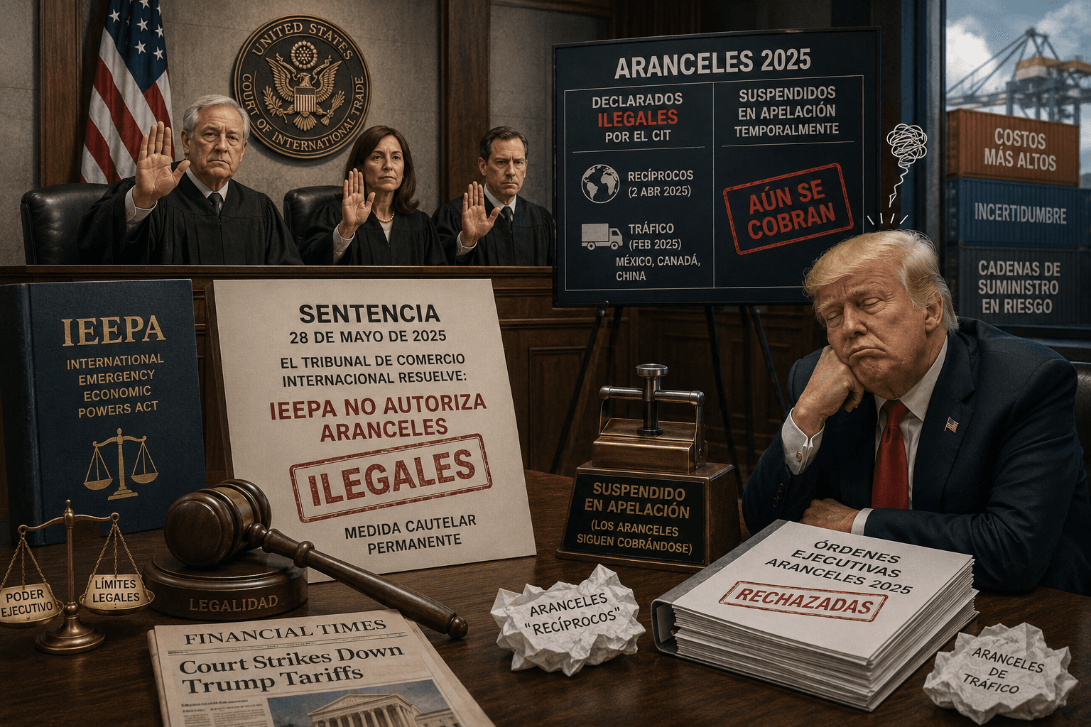 El TCI invalida los aranceles de Trump fundados en la IEEPA
