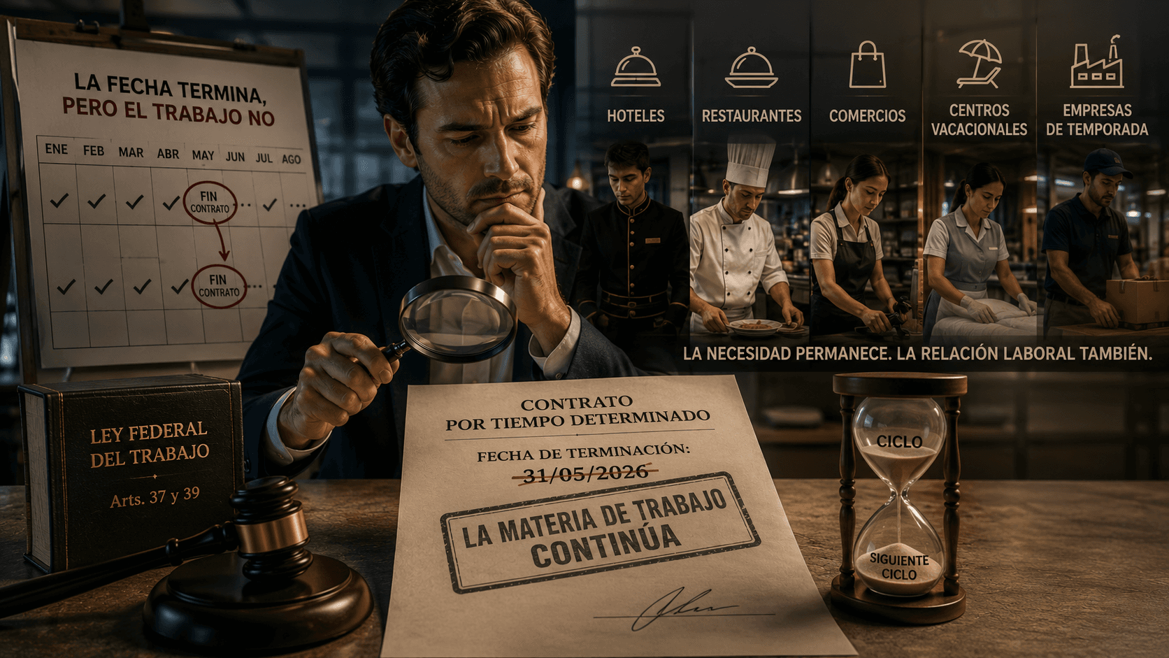 Cuando termina el contrato, pero no el trabajo