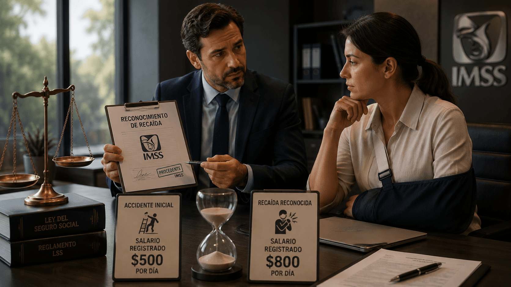 El salario de la recaída, no el del accidente