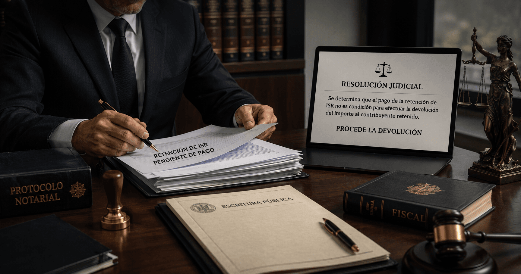 El incumplimiento del notario no puede perjudicar una devolución de ISR
