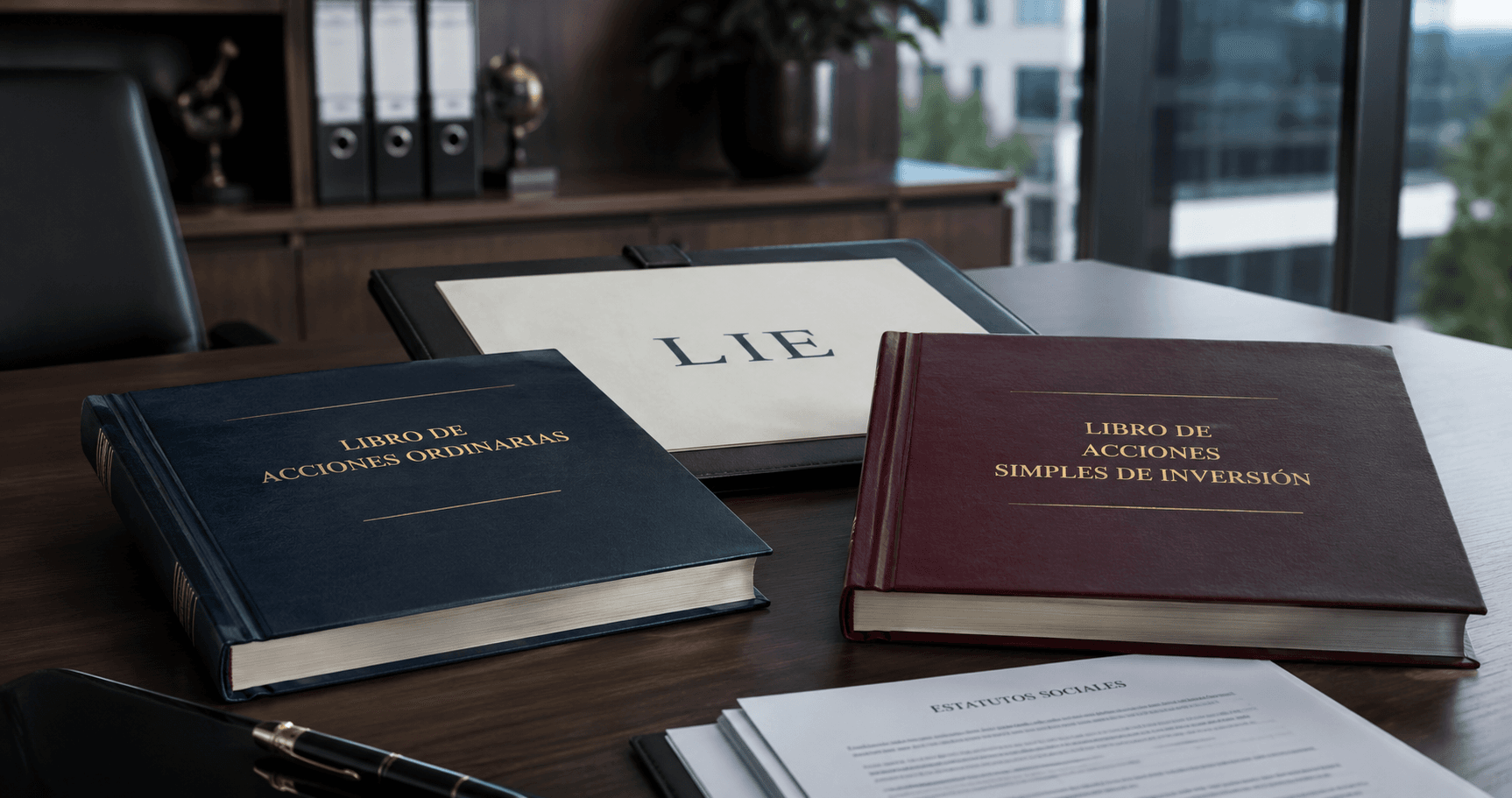 Ahora, una de por una lado libro de aciones ordinarias otra una simple de inversión neuntra ambas sobre una LIE