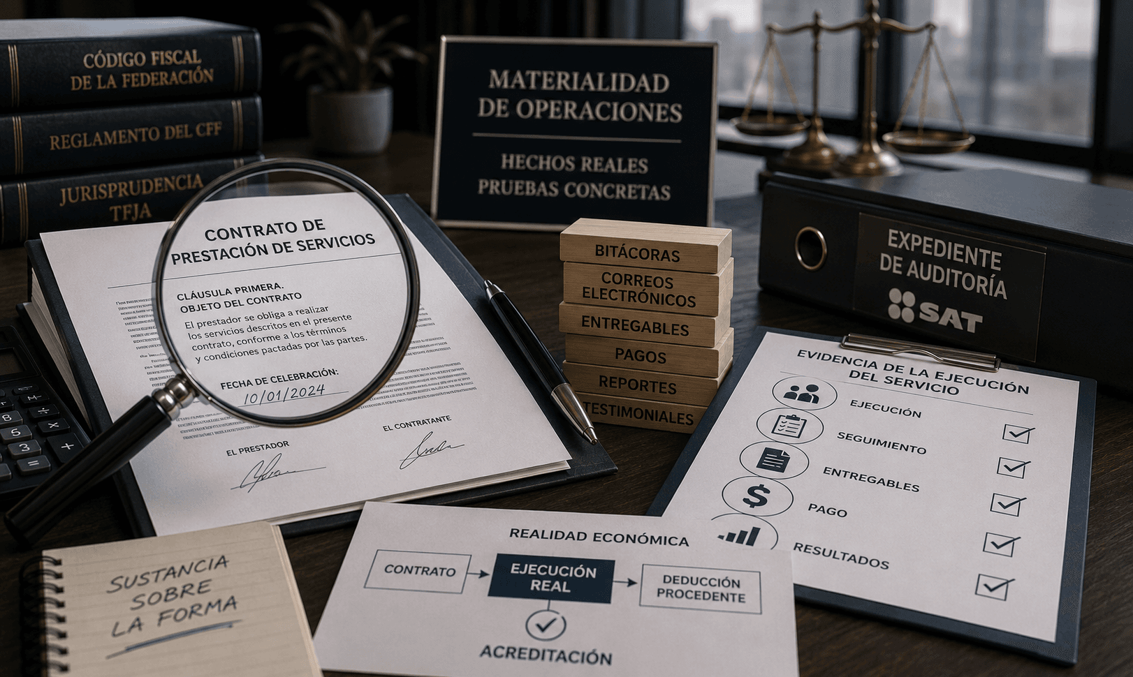 El Contrato y su (in)suficiencia probatoria frente al SAT